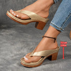 Women's Toe-Post Low Wedge Sandals - 8