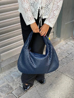 Women's Shoulder Bag with Woven Braided Texture - 10
