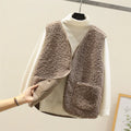 Faye | Luxe Fleece Gilet - Khaki