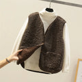 Faye | Luxe Fleece Gilet - Brown