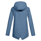 Women's Zip Jacket with Hood and Drawstring Detail - 9