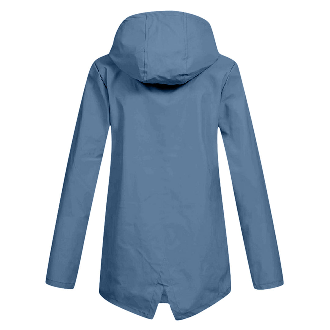 Women's Zip Jacket with Hood and Drawstring Detail - 9