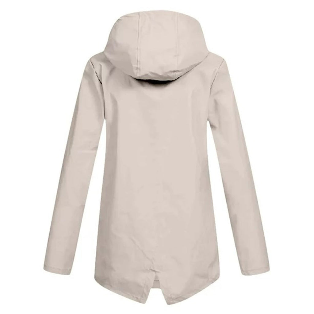 Women's Zip Jacket with Hood and Drawstring Detail - 7