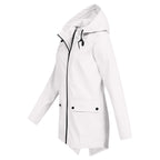 Women's Zip Jacket with Hood and Drawstring Detail - 16
