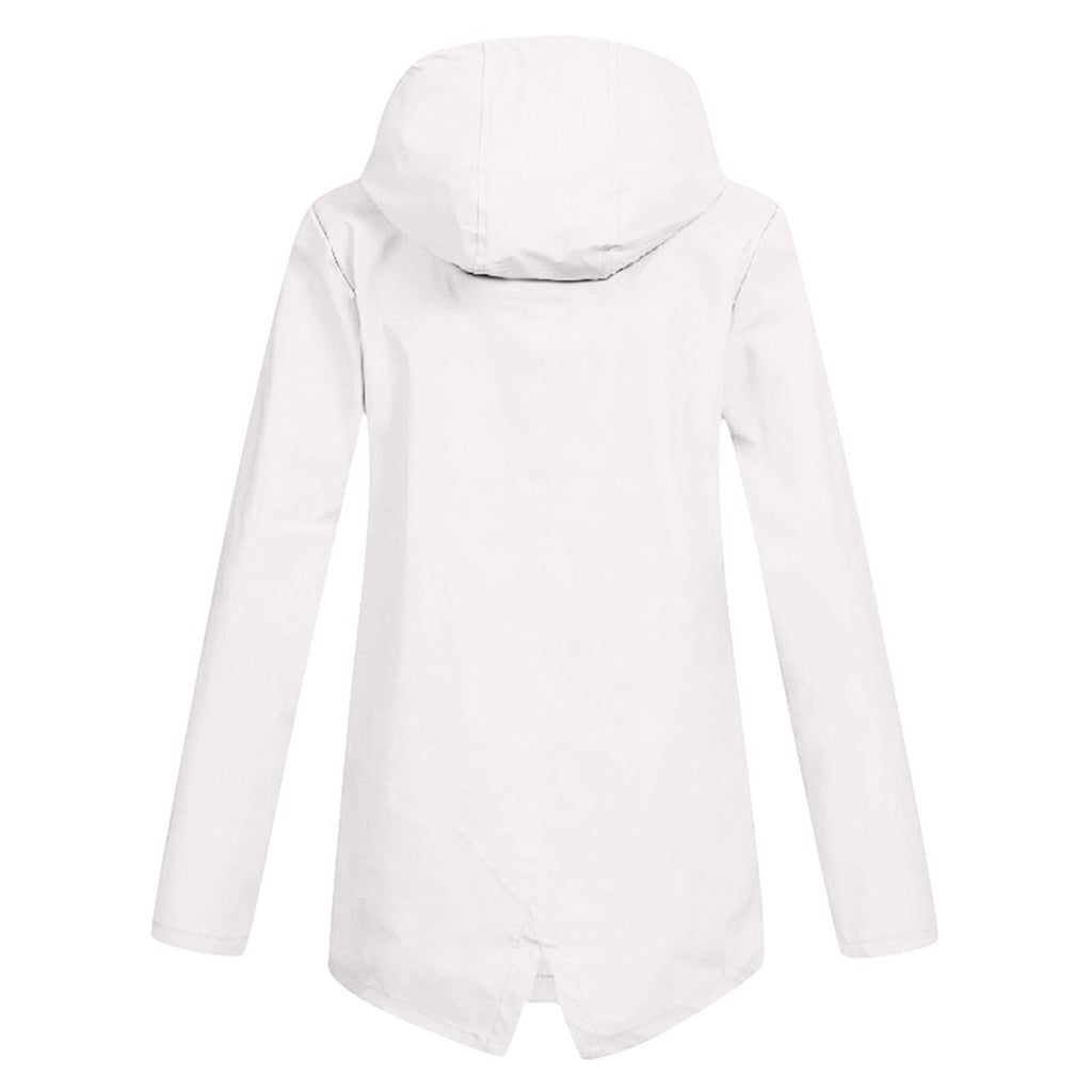 Women's Zip Jacket with Hood and Drawstring Detail - 15