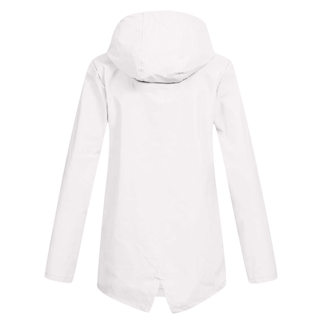 Women's Zip Jacket with Hood and Drawstring Detail - 15