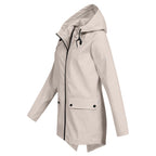 Women's Zip Jacket with Hood and Drawstring Detail - 8