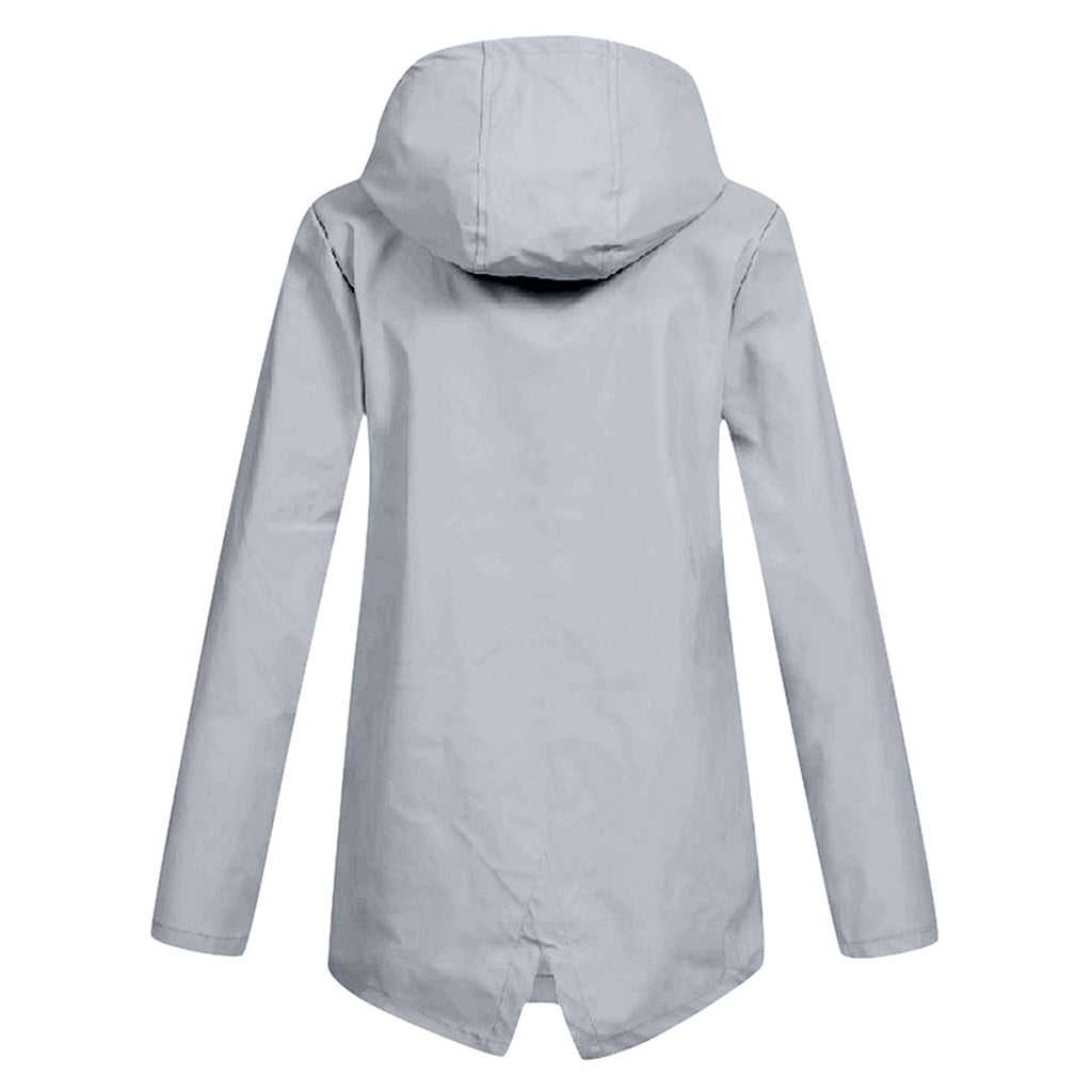 Women's Zip Jacket with Hood and Drawstring Detail - 13