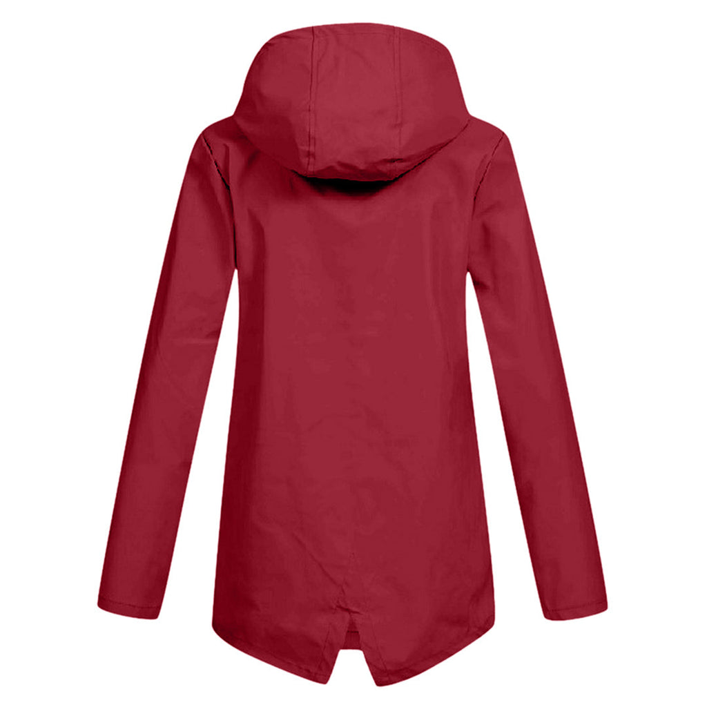 Women's Zip Jacket with Hood and Drawstring Detail - 17