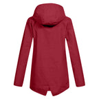 Women's Zip Jacket with Hood and Drawstring Detail - 17