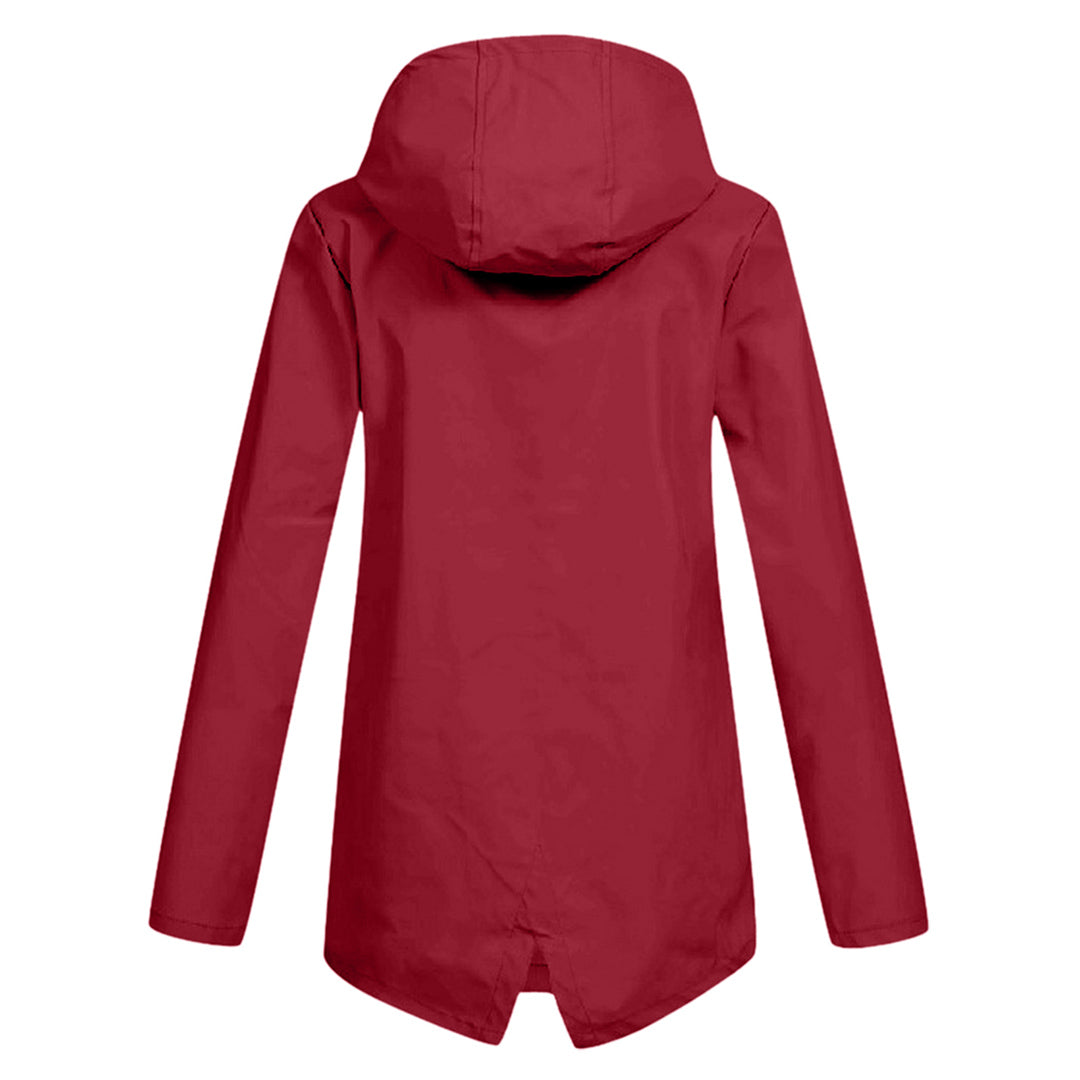 Women's Zip Jacket with Hood and Drawstring Detail - 17