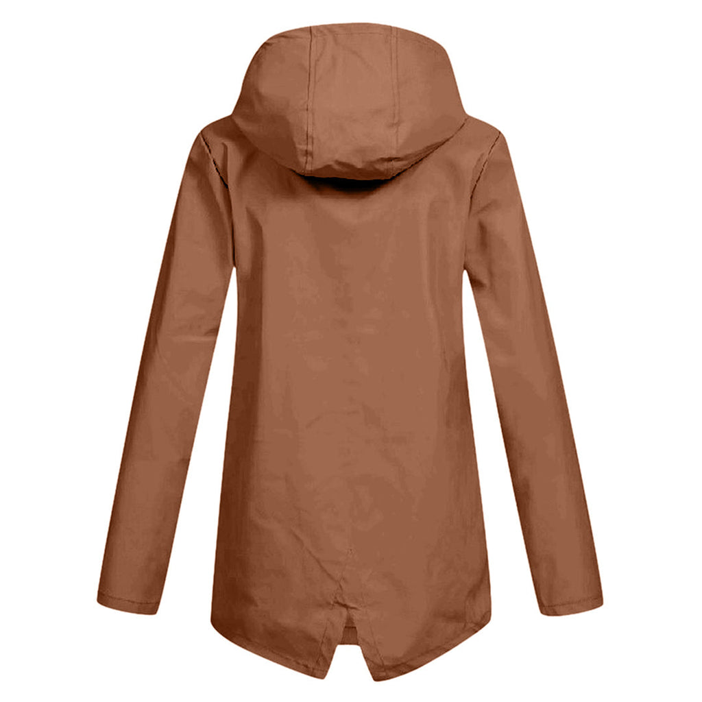 Women's Zip Jacket with Hood and Drawstring Detail - 11