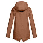 Women's Zip Jacket with Hood and Drawstring Detail - 11