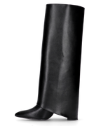 Women's Convertible Knee-High Boots with Block Heel - 7