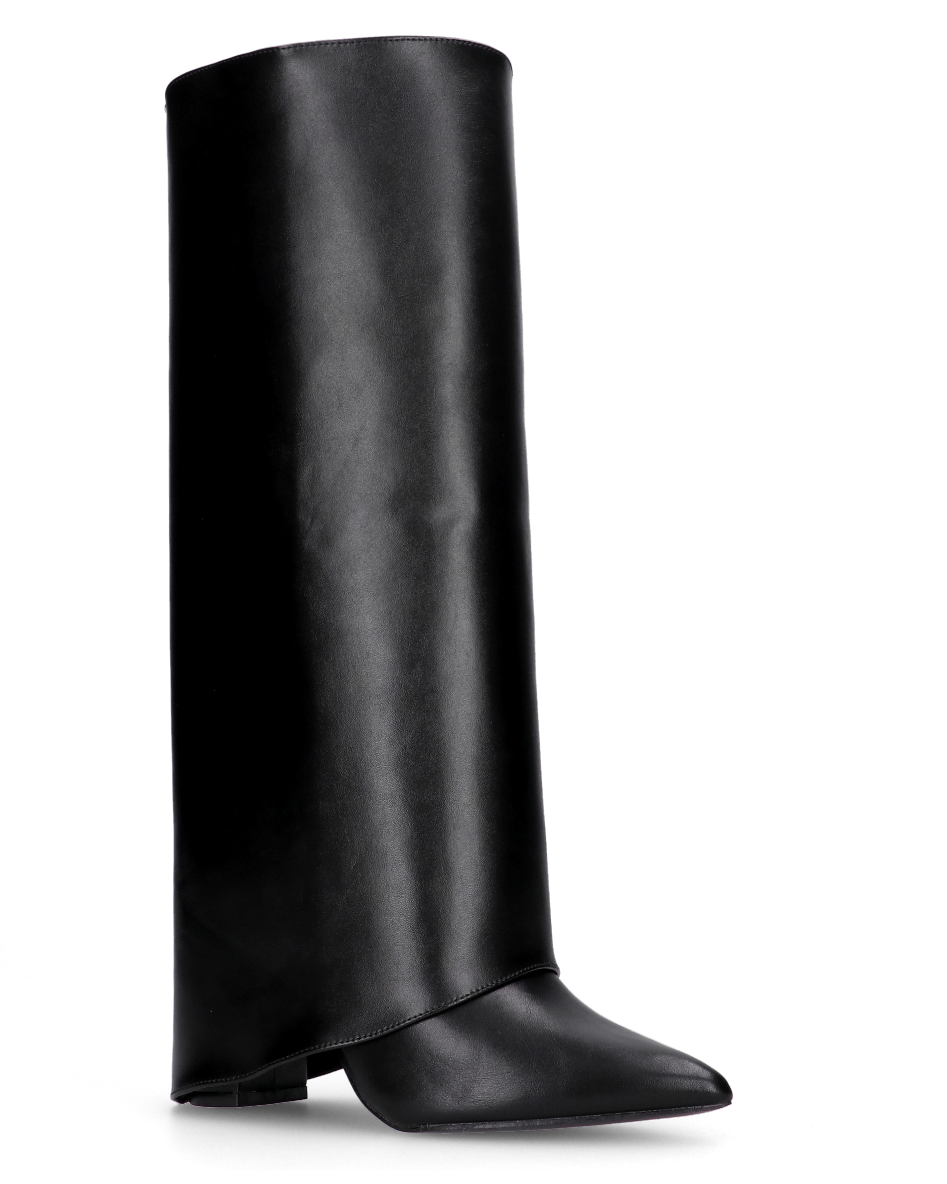 Women's Convertible Knee-High Boots with Block Heel - 8