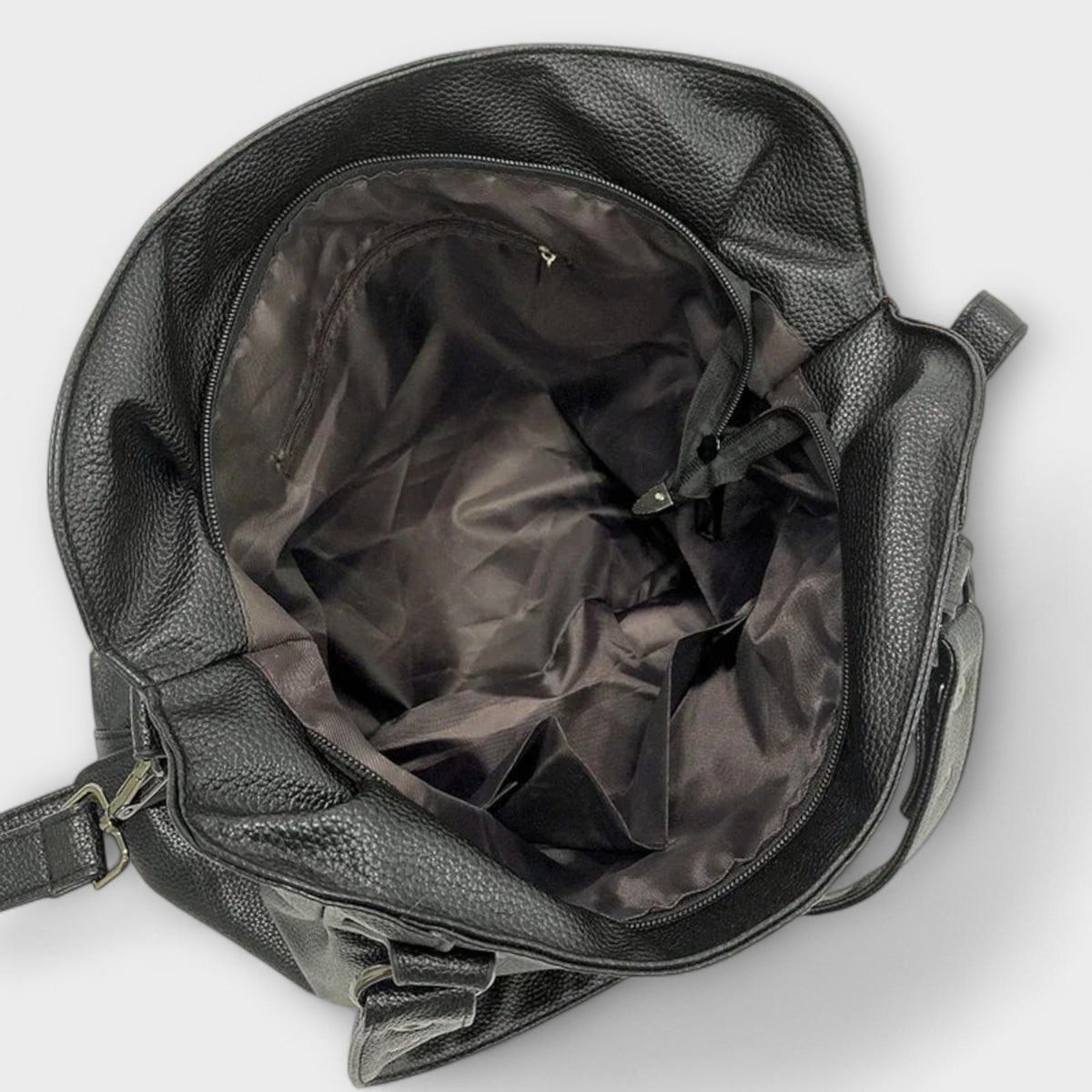 Women's Hobo Shoulder Bag with Multiple Compartments - 6
