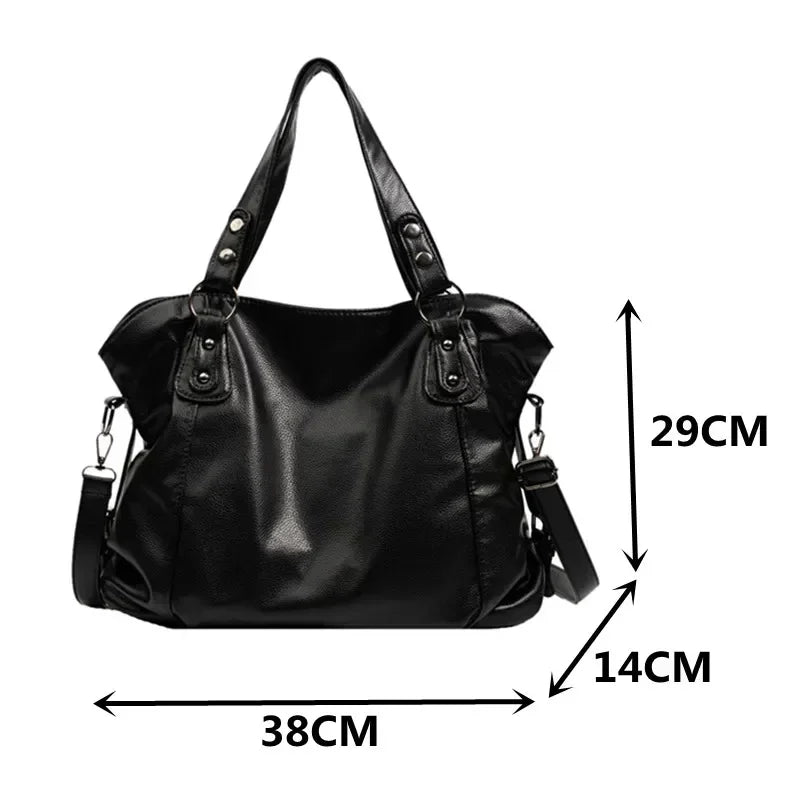 Women's Hobo Shoulder Bag with Multiple Compartments - 7