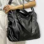 Women's Hobo Shoulder Bag with Multiple Compartments - 4