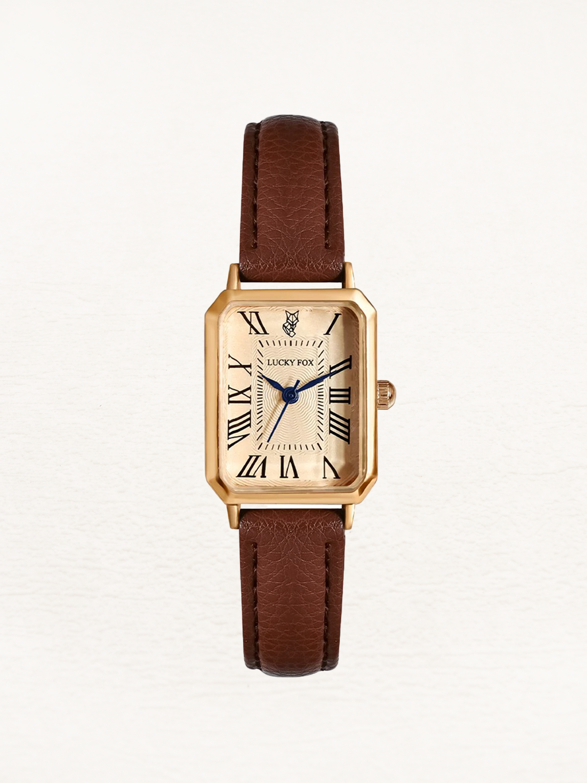 Women's Square Watch with Faux Leather Strap - 2