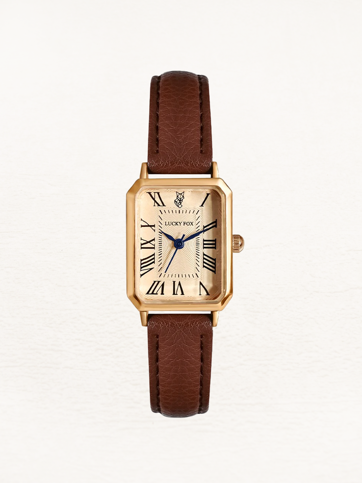 Women's Square Watch with Faux Leather Strap - 2