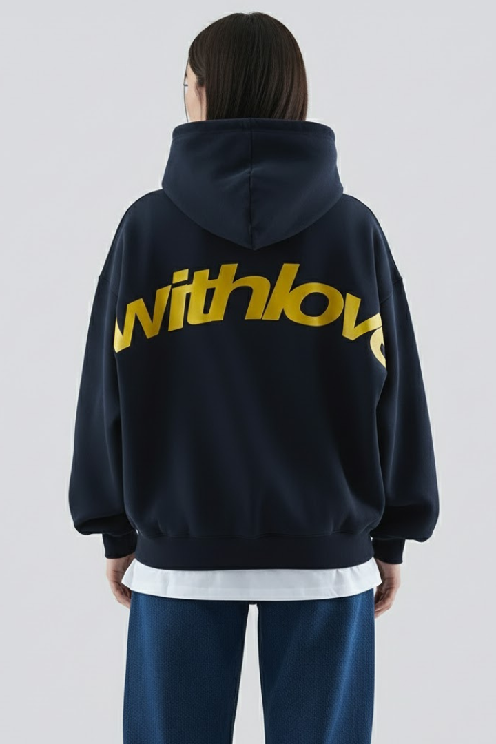 Women's Hoodie with Front Print and Relaxed Fit - 3