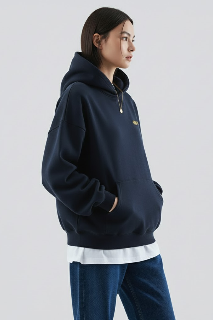 Women's Hoodie with Front Print and Relaxed Fit - 5