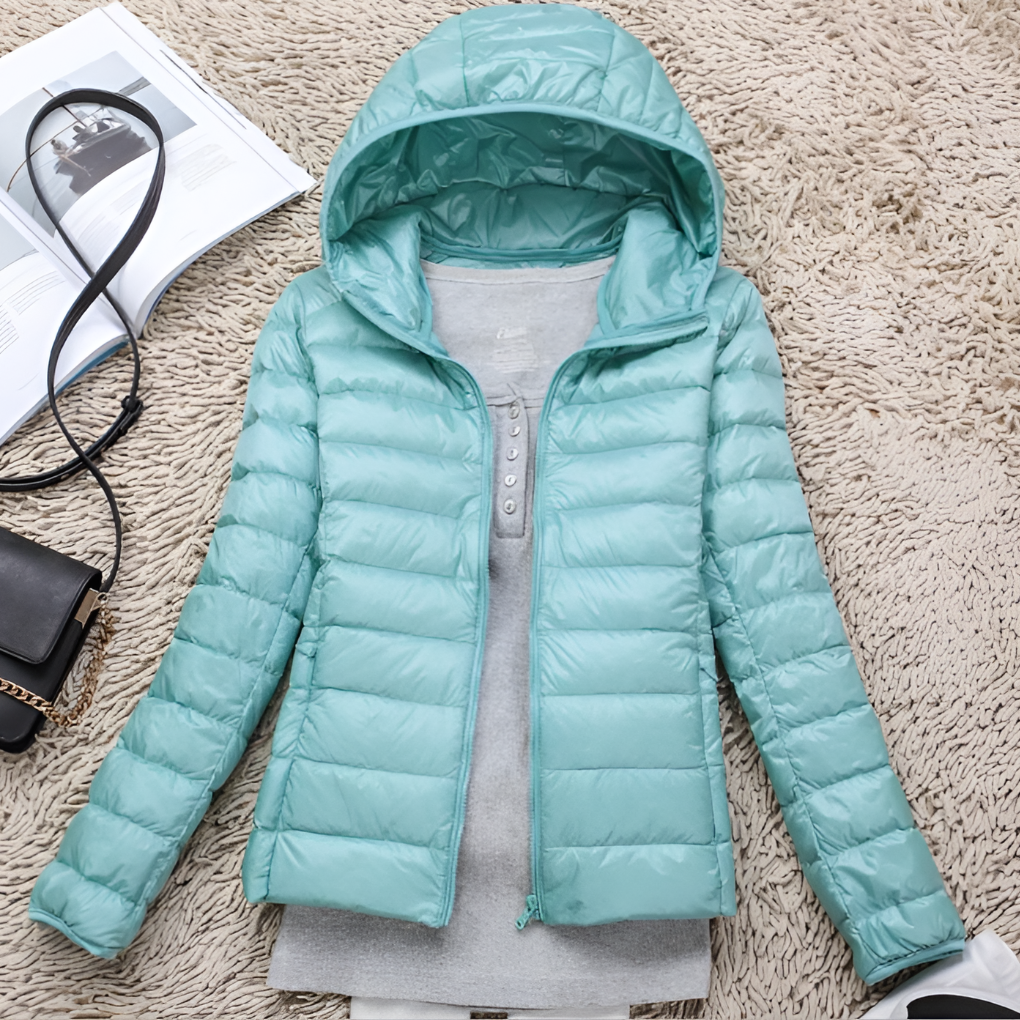 Women's Lightweight Packable Hooded Puffer Jacket - 5