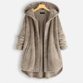 Niah - Cosy Hooded Coat - Beige