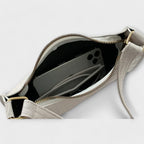 Women's Shoulder Bag with Croc-Effect Finish and Top Handle - 5