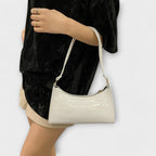Women's Shoulder Bag with Croc-Effect Finish and Top Handle - 3