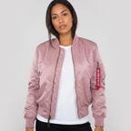 Women's Bomber Jacket with Ribbed Trims and Utility Pocket - 11