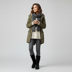 Women's Ankle Boots with Knit Cuff and Buckle Detail - 6