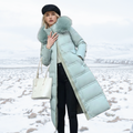 Lucia | Designer Winter Parka with Fur Hood - Blue