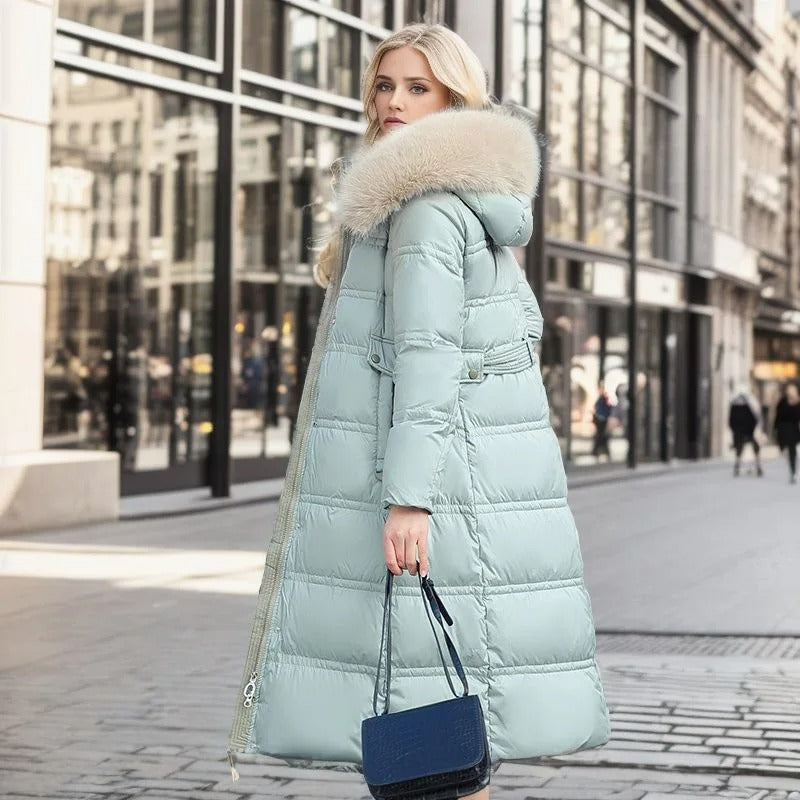 Lucia | Designer Winter Parka with Fur Hood - 12