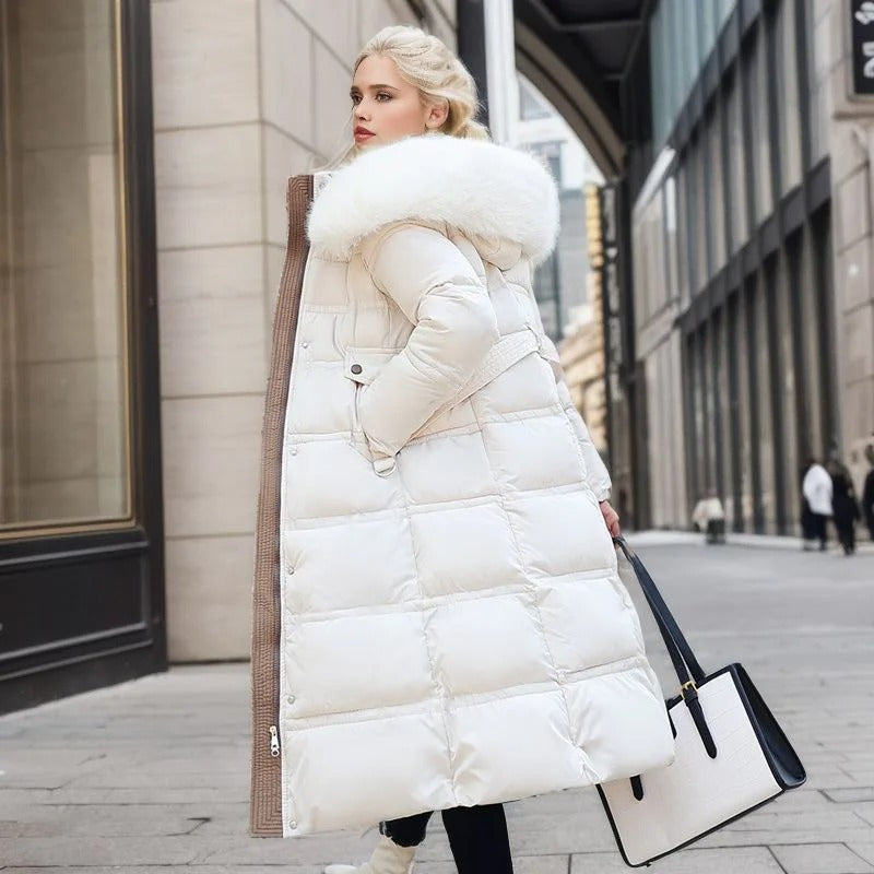 Lucia | Designer Winter Parka with Fur Hood - 14
