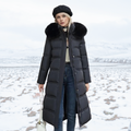 Lucia | Designer Winter Parka with Fur Hood - Black