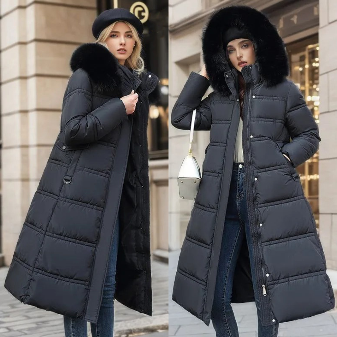 Lucia | Designer Winter Parka with Fur Hood - 6