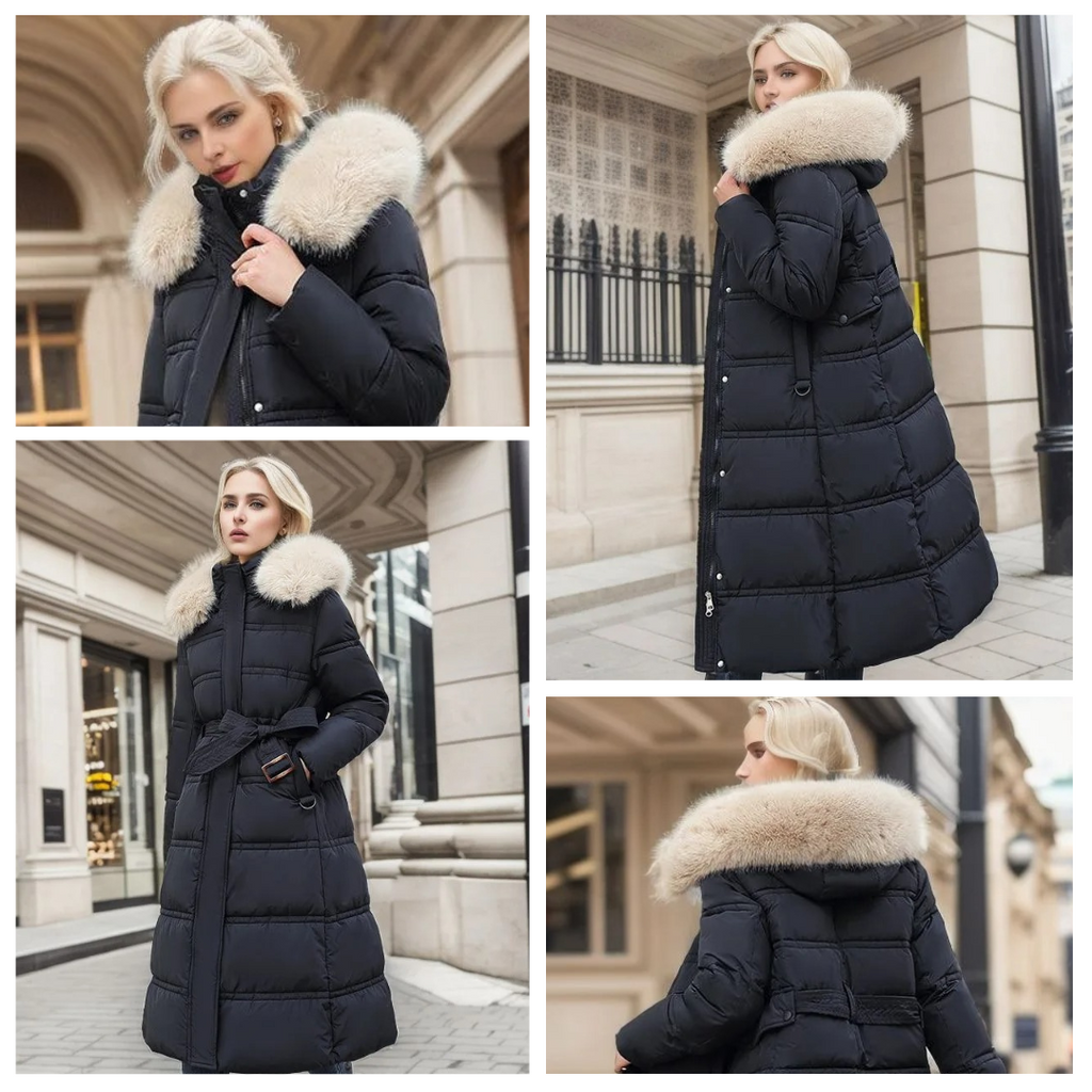 Lucia | Designer Winter Parka with Fur Hood - 9