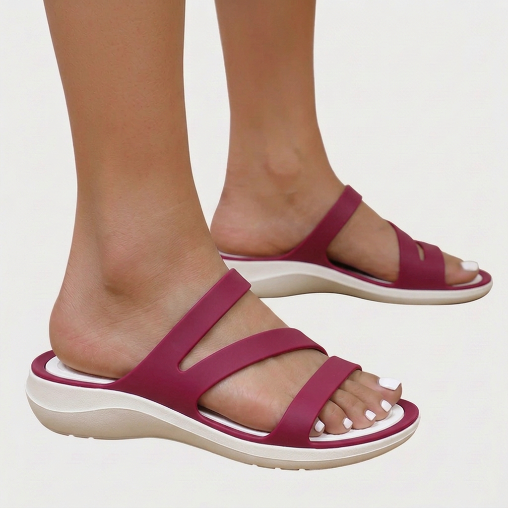 Livia | Orthopaedic Comfort Multi-Strap Sandals - Raspberry Pink