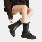 Women's Chelsea Boots with Chunky Sole and Elastic Panel - 5