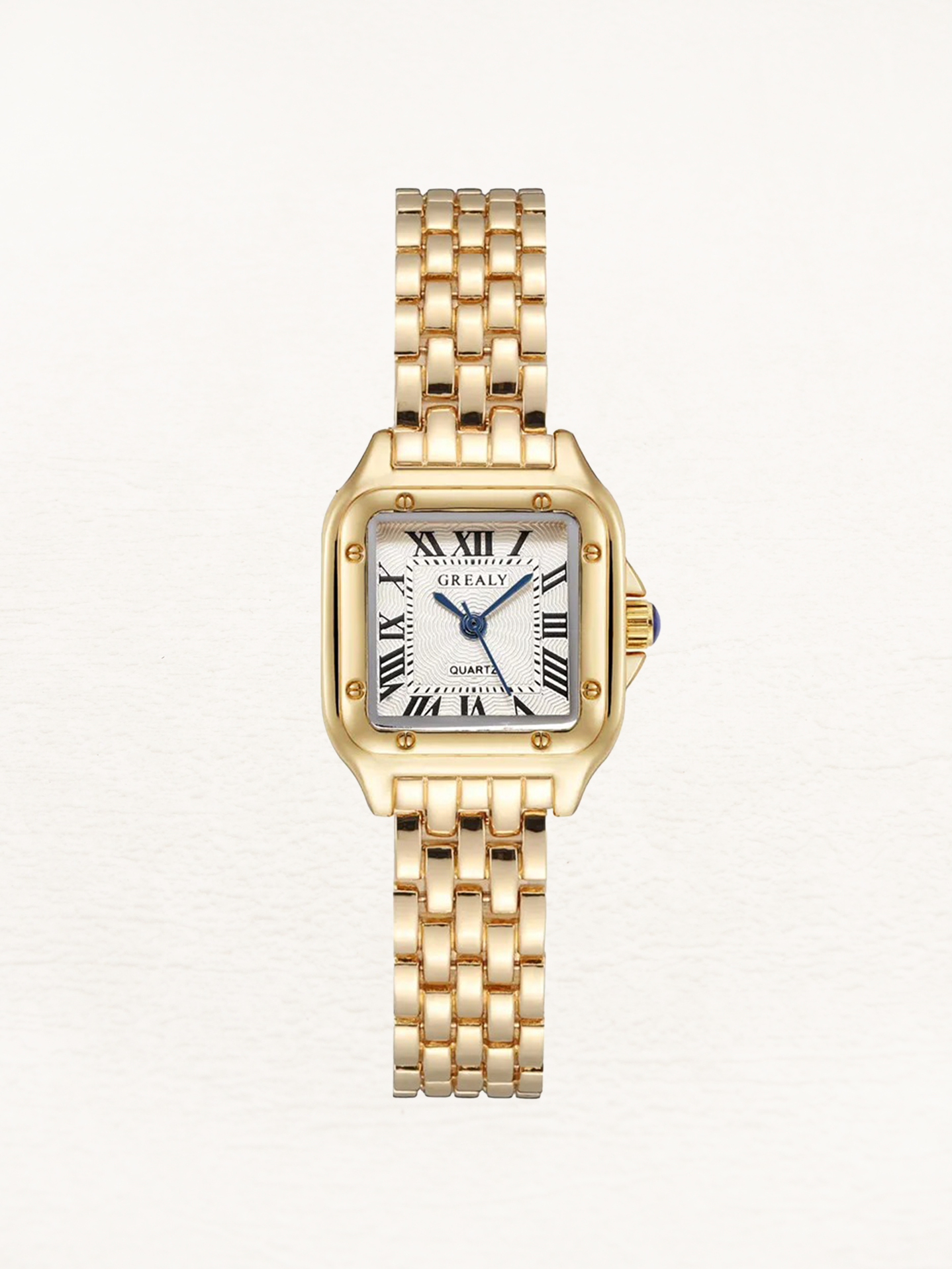 Women's Square Case Bracelet Watch with Roman Numerals - 2