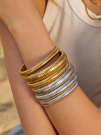 Women's Snake Chain Stretch Bracelet - 4