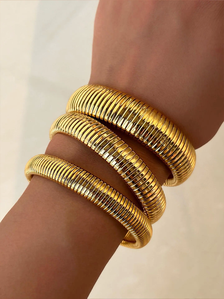 Women's Snake Chain Stretch Bracelet - 2
