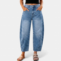 Women's Relaxed Wide Leg Jeans - Midnight Blue