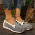 Women's Slip-On Loafers with Padded Footbed - Beige