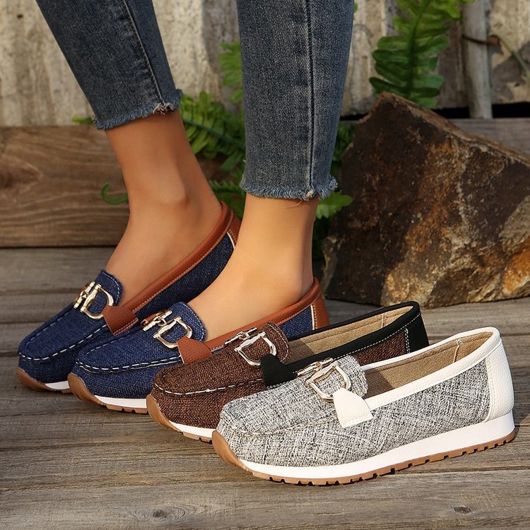Women's Slip-On Loafers with Padded Footbed - 4