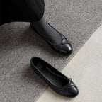 Women's Ballet Flats with Bow Detail Round Toe - 6