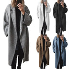 Women's Oversized Longline Coat Double-Breasted - 8