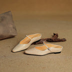 Women's Pointed Toe Mule Sandals with Ankle Strap - 7