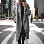 Women's Oversized Longline Coat Double-Breasted - 6
